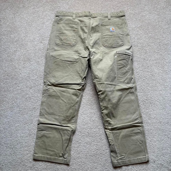 Cream Carhartt Carpenter‎ Utility Work Pants Relaxed Fit Measure 40x29 Workwear - Picture 1 of 8